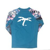 TEAL KIDS PERFORMANCE RASH-GUARD GIRLS