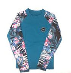 TEAL KIDS PERFORMANCE RASH-GUARD GIRLS